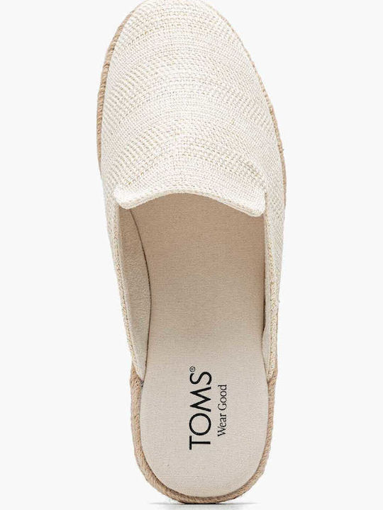 Santiago Mule Espadrilles Flat Mules σε Μπεζ Χρώμα