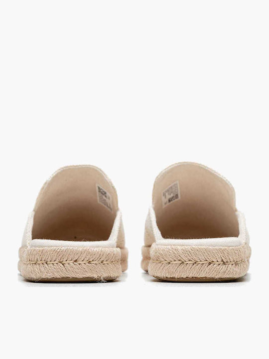 Santiago Mule Espadrilles Flat Mules σε Μπεζ Χρώμα