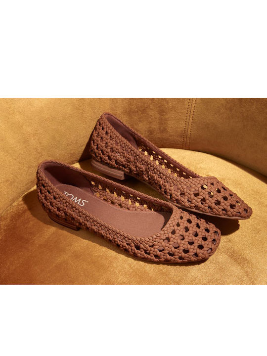 Briella Gewebte Basket Ballerina Damen Ballerinas Braune