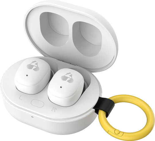 Powertech PT-1393 In-ear Bluetooth Handsfree Ακουστικά με Αντοχή στον Ιδρώτα και Θήκη Φόρτισης Λευκά