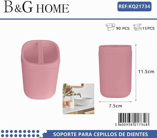 Baza de susținere a periuței de dinți Plastic Roz