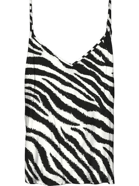 Easy Joy Women's Blouse Animal Print White