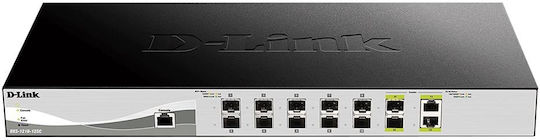 D-Link DXS-1210-12SC Gestionat L2 Switch cu 2 Porturi Gigabit (10Gbps) Ethernet și 10 Porturi SFP