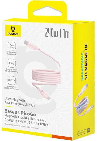 Baseus USB 2.0 Cable USB-C male - USB-C 240W Ροζ 1m P10376800411-00