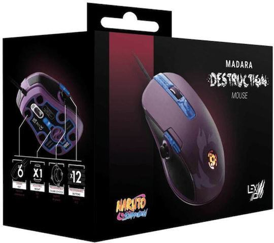 Lexip Madara - Naruto Shippuden Gaming Mouse Black