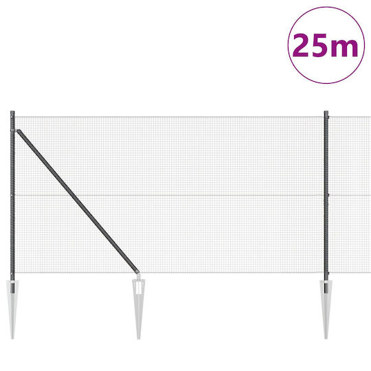 vidaXL Zaunpfahl für den Garten aus Kunststoff 100cm 1Stück Gray