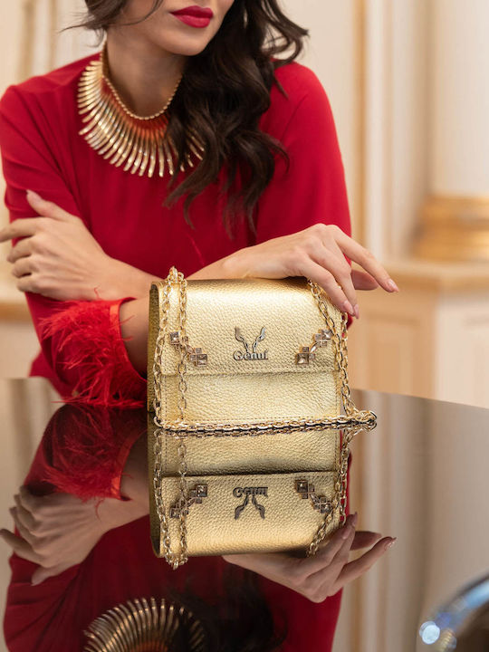Leather Women's Bag Shoulder Gold