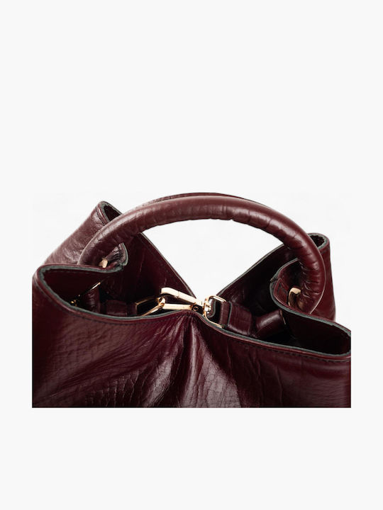 Leather Women's Bag Handbag Burgundy