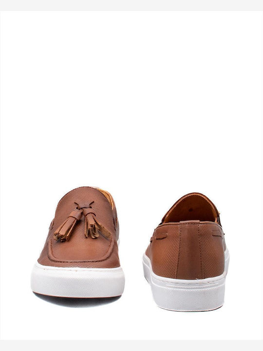 Leder Herren Mokassins in Tabac Braun Farbe