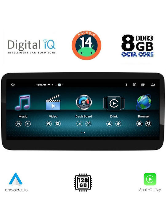 Digital IQ Car Audio System for Mercedes-Benz SLK 2012-2016 (Bluetooth/USB/WiFi/GPS/Apple-Carplay/Android-Auto) with Touch Screen 12.3"