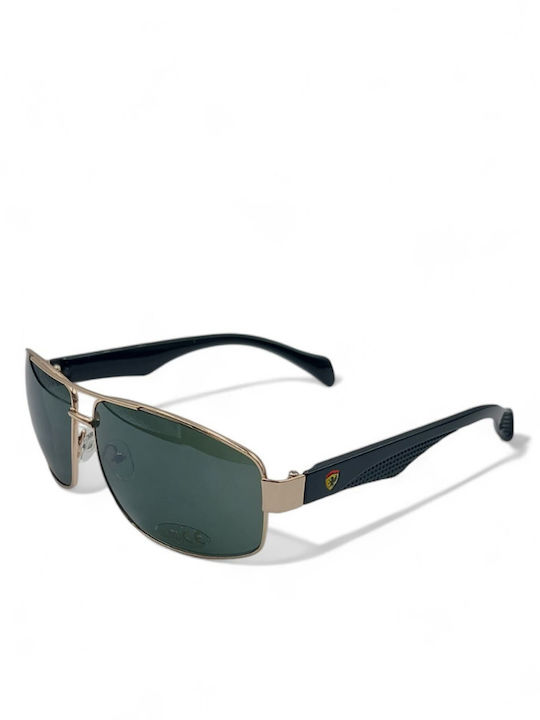 Dasoon Vision Sunglasses Χρυσά with Frame & Green Lens Dasoon Vision Sunglasses Χρυσά with Frame & Green Lens