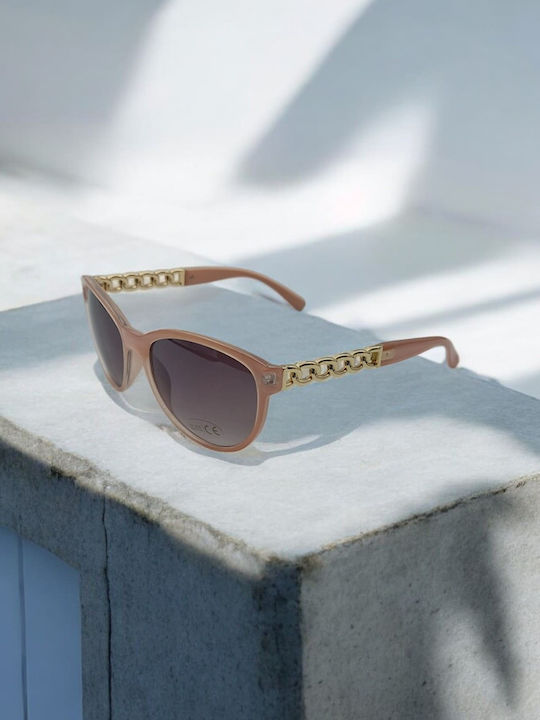 Dasoon Vision Women's Sunglasses with Pink Frame and Brown Lens 2478089