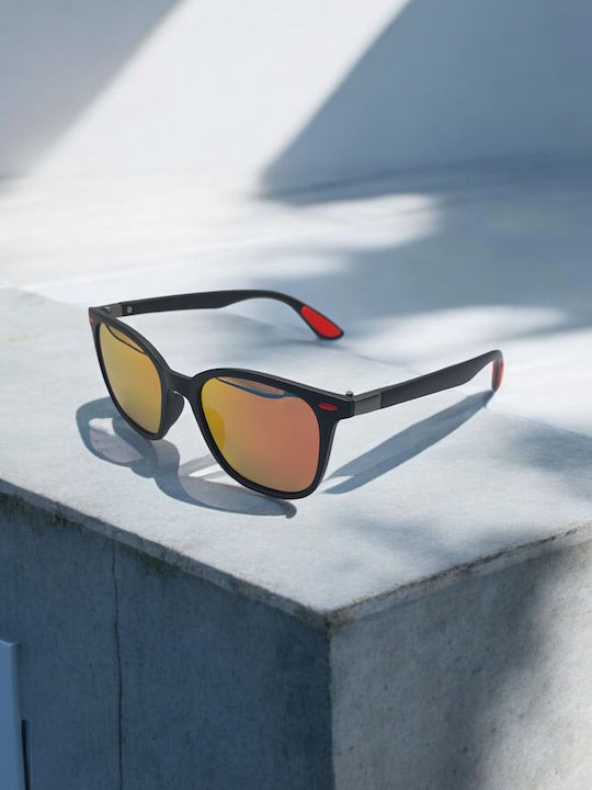 Dasoon Vision Unisex Sunglasses with Black Frame and Orange Polarized Lens 2478073