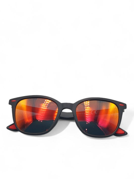 Dasoon Vision Unisex Sunglasses with Black Frame and Orange Polarized Lens 2478073