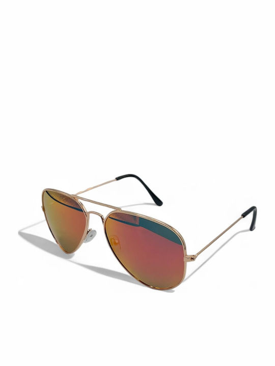 Dasoon Vision Unisex Γυαλιά Ηλίου με Χρυσό Μεταλλικό Σκελετό και Πορτοκαλί Polarized Φακό 2478079