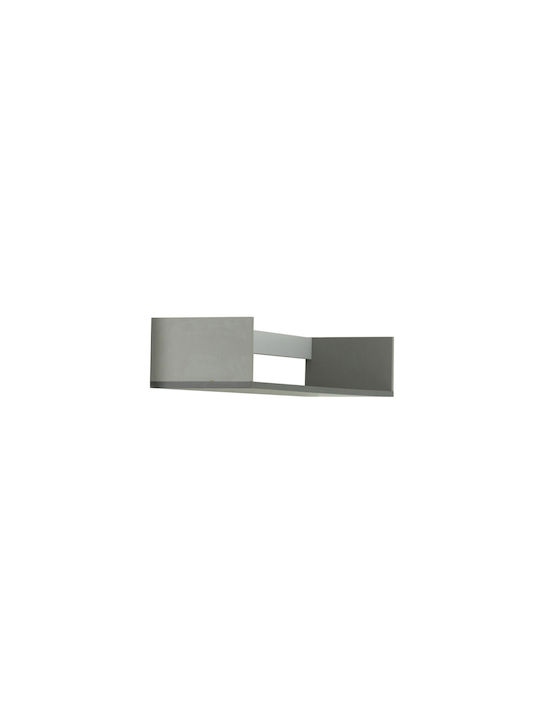Стенен Рафт Timmy Бял-Графит-Сив 120x25x16.6см