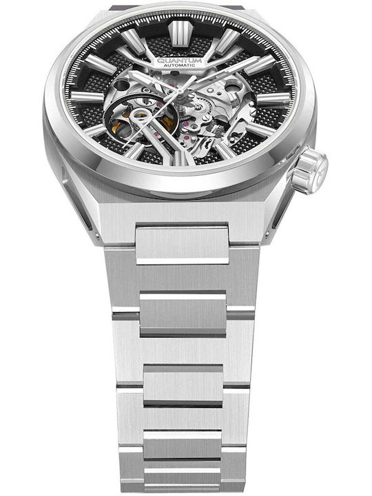 Quantum Men's Watch Automatic with Silver Metal Bracelet