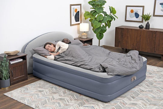 Bestway Inflatable Double Air Mattress with Integrated Electric Pump 229x152x84cm