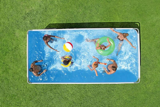 Bestway Piscină PVC 3028lt Cu Cadru Metalic 488x244x122cm Gri