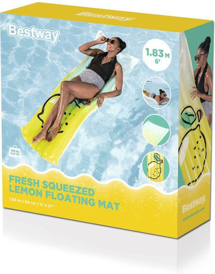 Bestway Inflatable Pool Mattress Yellow 170x54cm