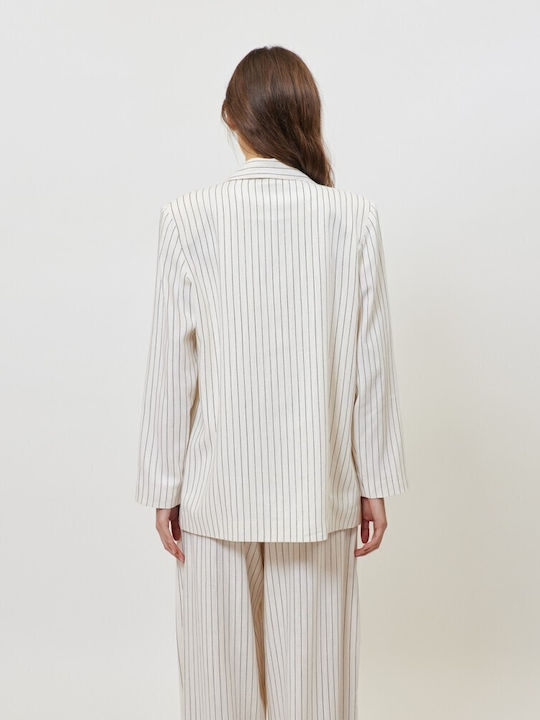 SunsetGo! Damen Blazer Weiß