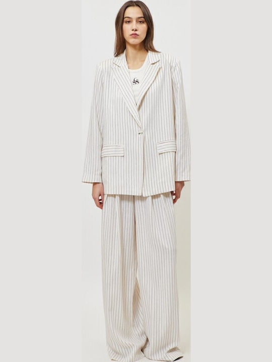 SunsetGo! Damen Blazer Weiß