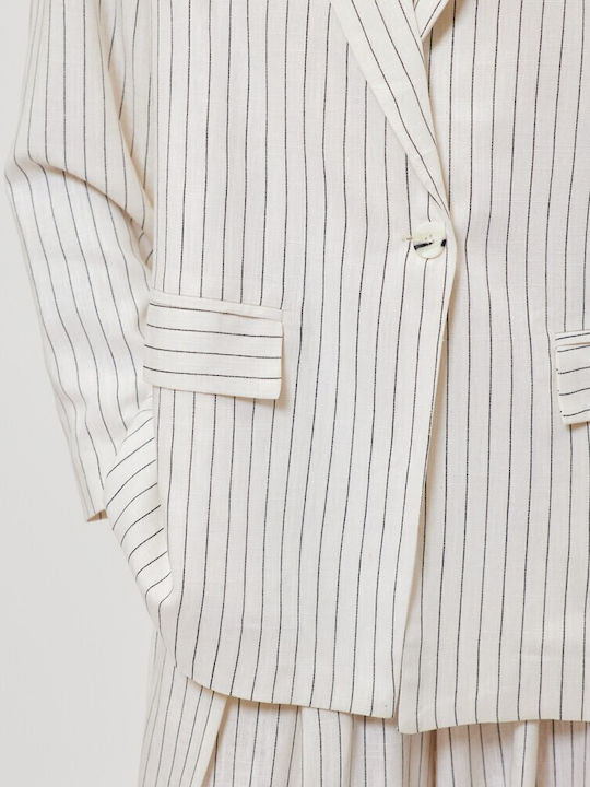 SunsetGo! Damen Blazer Weiß