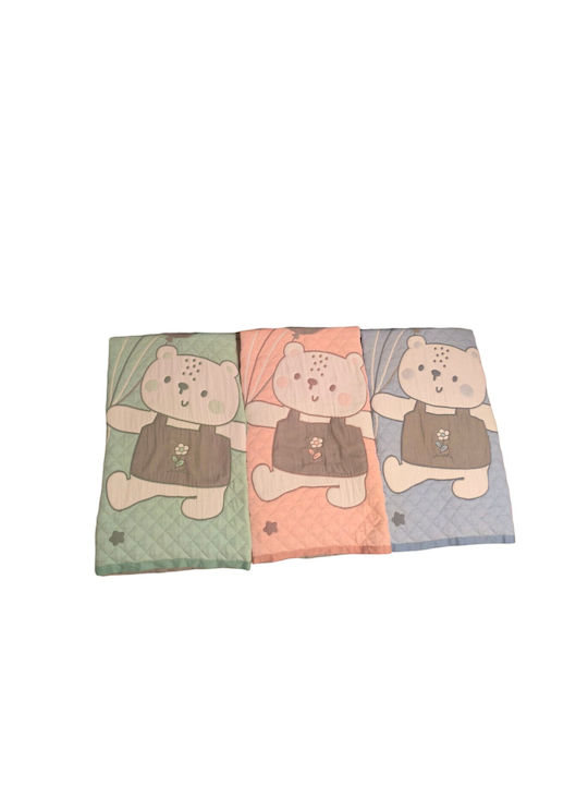 Double Sided Cotton Baby Quilt 100x120cm Mint