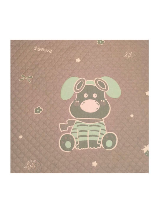 Double Sided Cotton Baby Quilt 100x120cm Mint