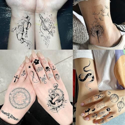 Coktak 68 Sheets Large 3d Temporary Tattoos