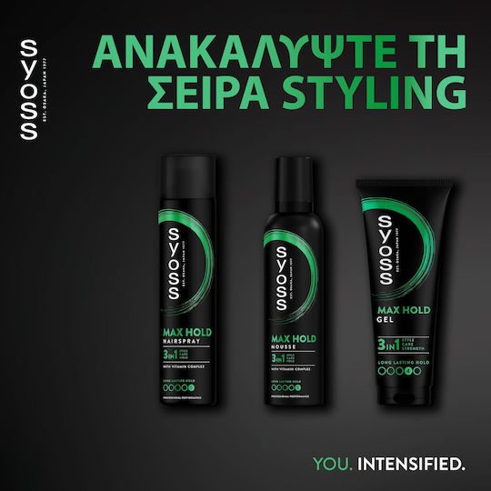 Syoss Max Hold Mousse Αφρός Μαλλιών Όγκος 250ml
