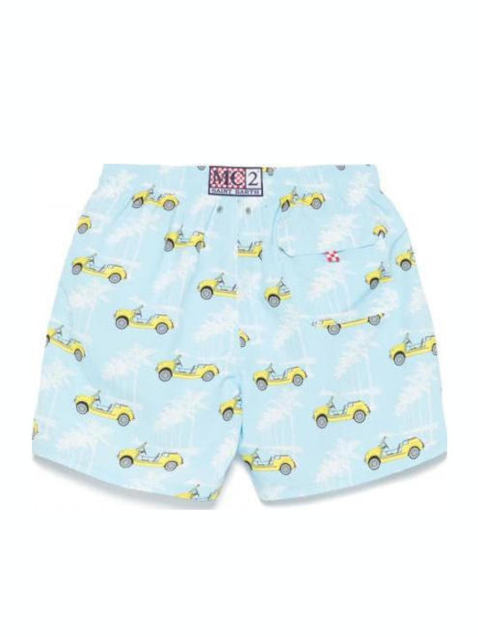 Gustavia Herren Badebekleidung Shorts Hellblau mit Mustern