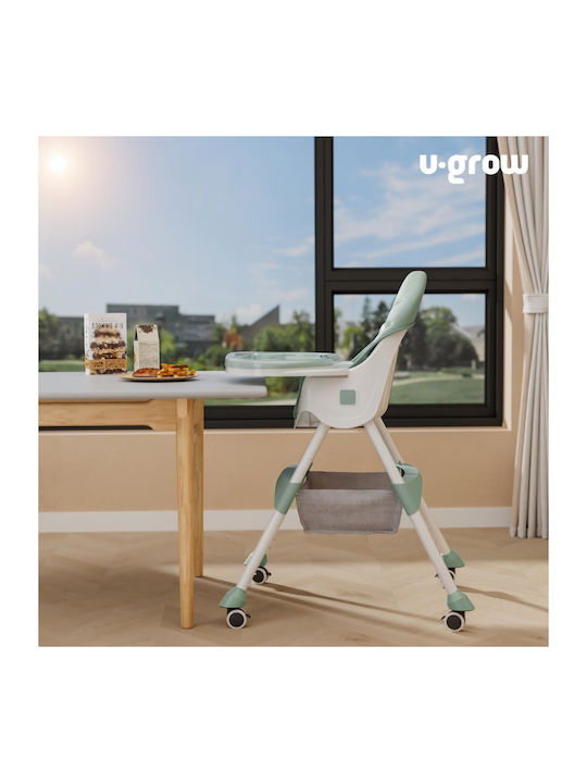 U-Grow Αναδιπλούμενο Καρεκλάκι Φαγητού 2 in 1 Πράσινο