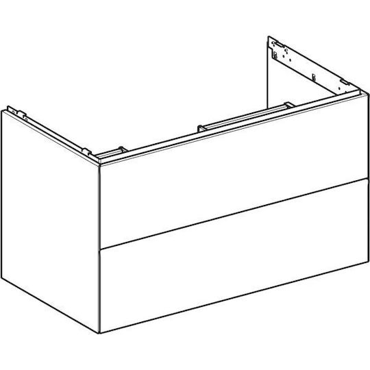 Geberit Πάγκος χωρίς Νιπτήρα Μ88.8xΒ47xΥ50.4cm Καφέ Hickory
