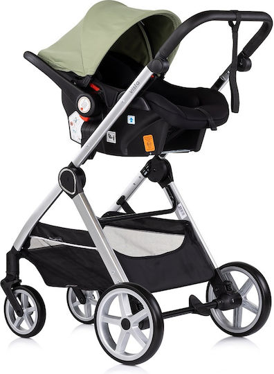 Chipolino Vista Adjustable 2 in 1 Baby Stroller Suitable for Newborn Basil 9.7kg