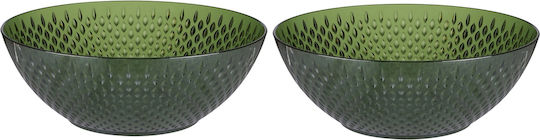 ArteLibre Salad Bowl Transparent 24x24cm 2pcs
