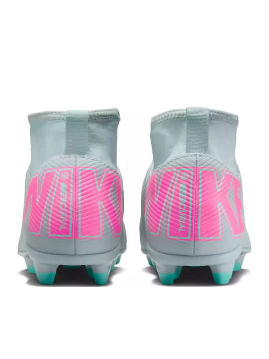 Mercurial Superfly 10 Club FG/MG Kids Soccer Cleats & Shoes Molded Light Blue