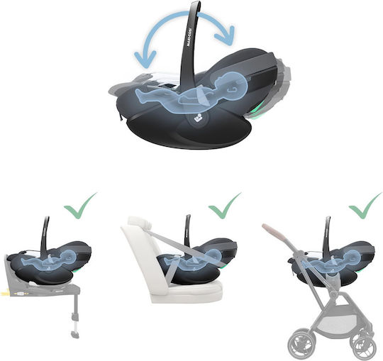 Maxi-Cosi Pebble 360 Pro2 Baby Car Seat i-Size with Isofix Twillic Graphite