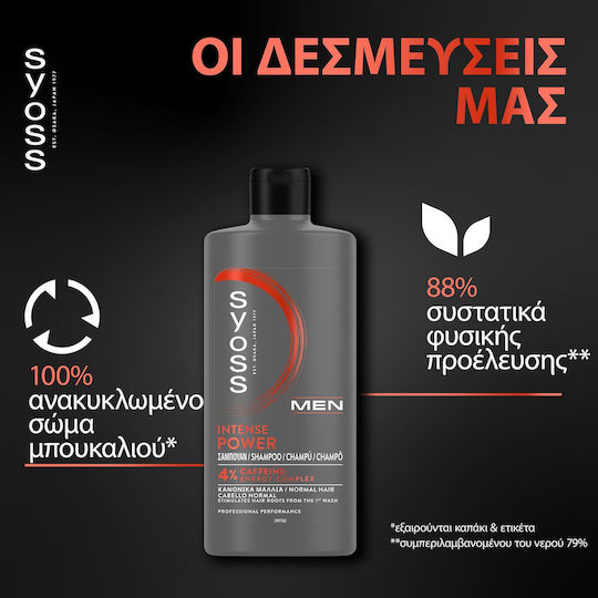 Syoss Men Power Σαμπουάν Αναδόμησης/Θρέψης για Κανονικά Μαλλιά 440ml