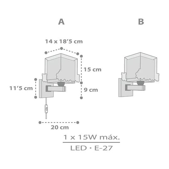 Ango Kinder Wandleuchte LED Kunststoff