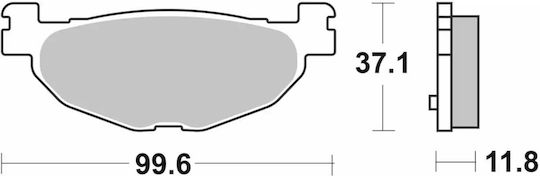 SBS Motorcycle Brake Pads Rear for Yamaha T-MAX 500 / YP 400 Majesty