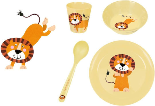Die Spiegelburg Lion Feeding Set Made of Plastic 4 Pieces for 6+ Months