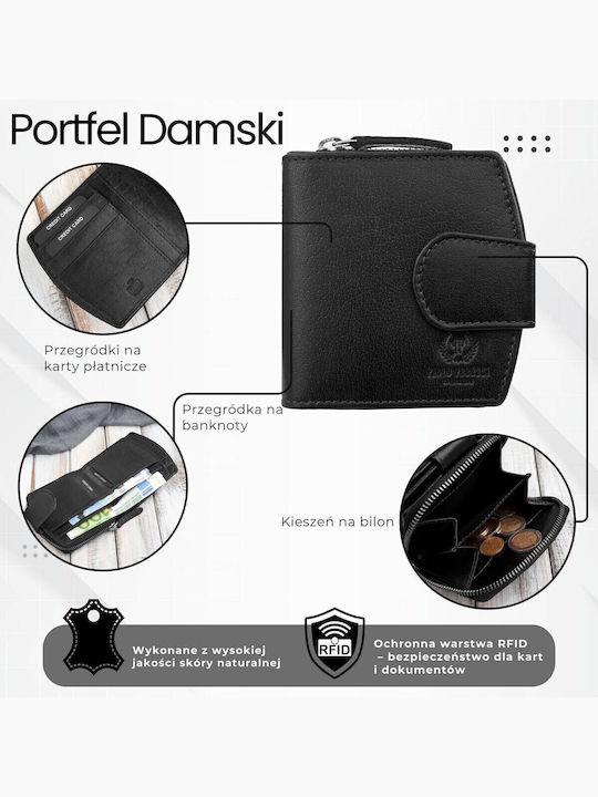 Малка Дамско Портмоне с RFID Черен