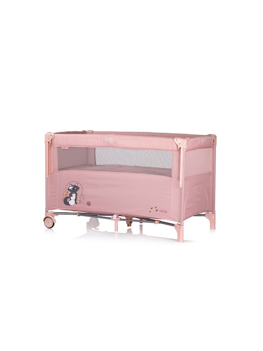 Chipolino Loc de joacă 2 Nivele cu Saltea Roz 125x71cm