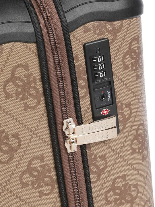 Guess Berta Kabinenreisekoffer Brown mit 4 Räder Höhe 53cm