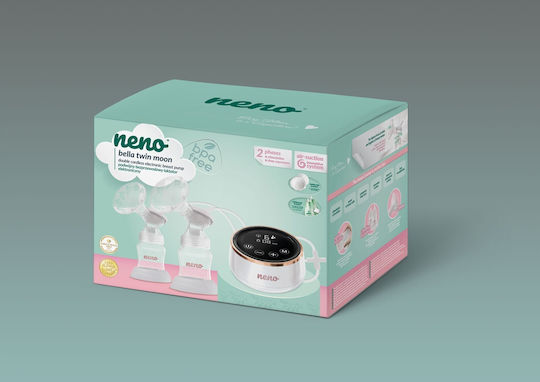 Neno Pompa de sân dublă electrică Funcționează cu baterie Auriu 150ml