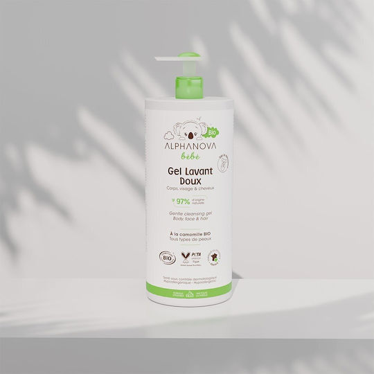 Alphanova Cleansing Gel, Shampoo und Sprudelbäder Bio 1000ml