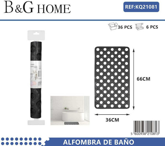 Πατάκι Μπάνιου 502227 Black 36x66εκ.