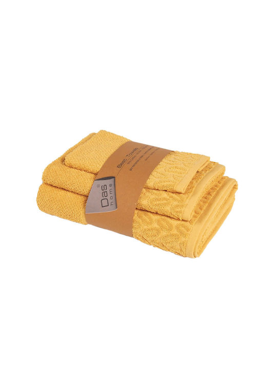 Das Home Bath Towel Set 3pcs 0784 Ochre Weight 550gr/m²