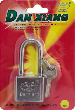 Dan Xiang Stahl Vorhängeschloss Verlängert mit Schlüssel 30mm 1Stück